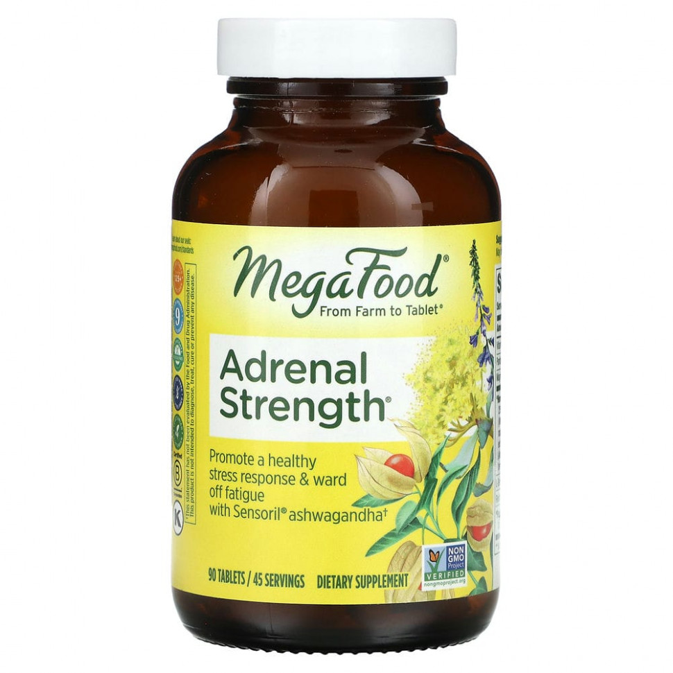 MegaFood, Adrenal Strength, 90   9050