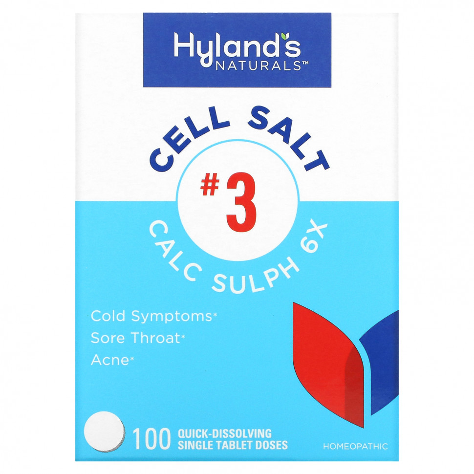 Hyland's, Cell Salt # 3, Calc Sulph 6X, 100    2900