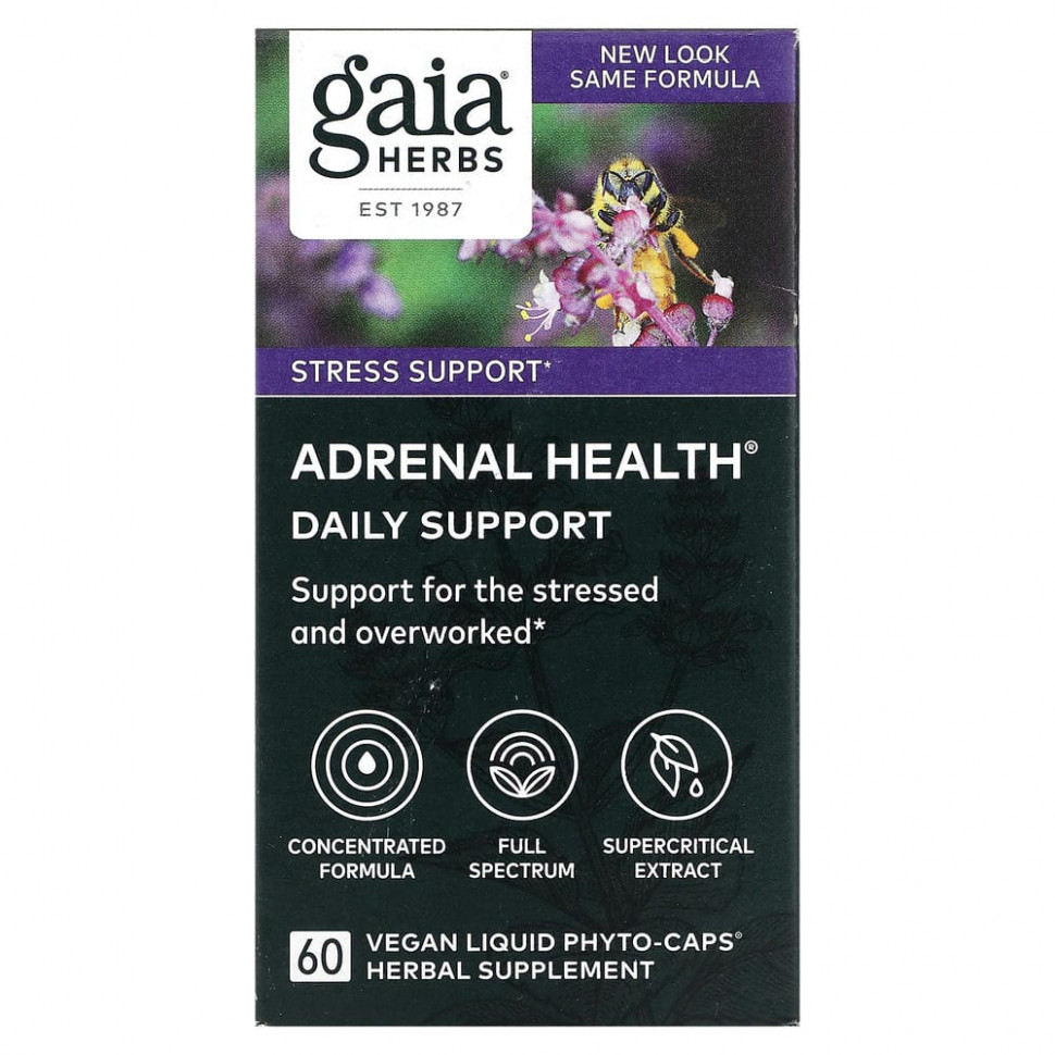 Gaia Herbs, Adrenal Health,  , 60   -  4720