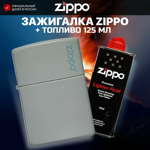   ZIPPO 49452ZL Classic Flat Grey Logo +     125  5014
