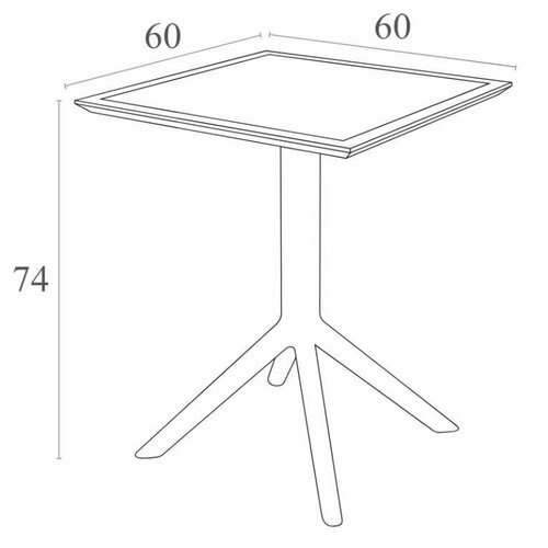    Siesta Contract Sky Folding Table 60  15410
