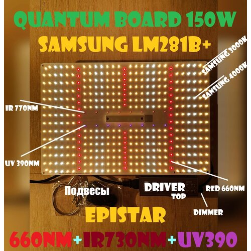 New Premium Quantum board 150w Samsung LM281B+          240   11999